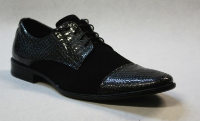 323 39-47 Замша чёрн Горох серый